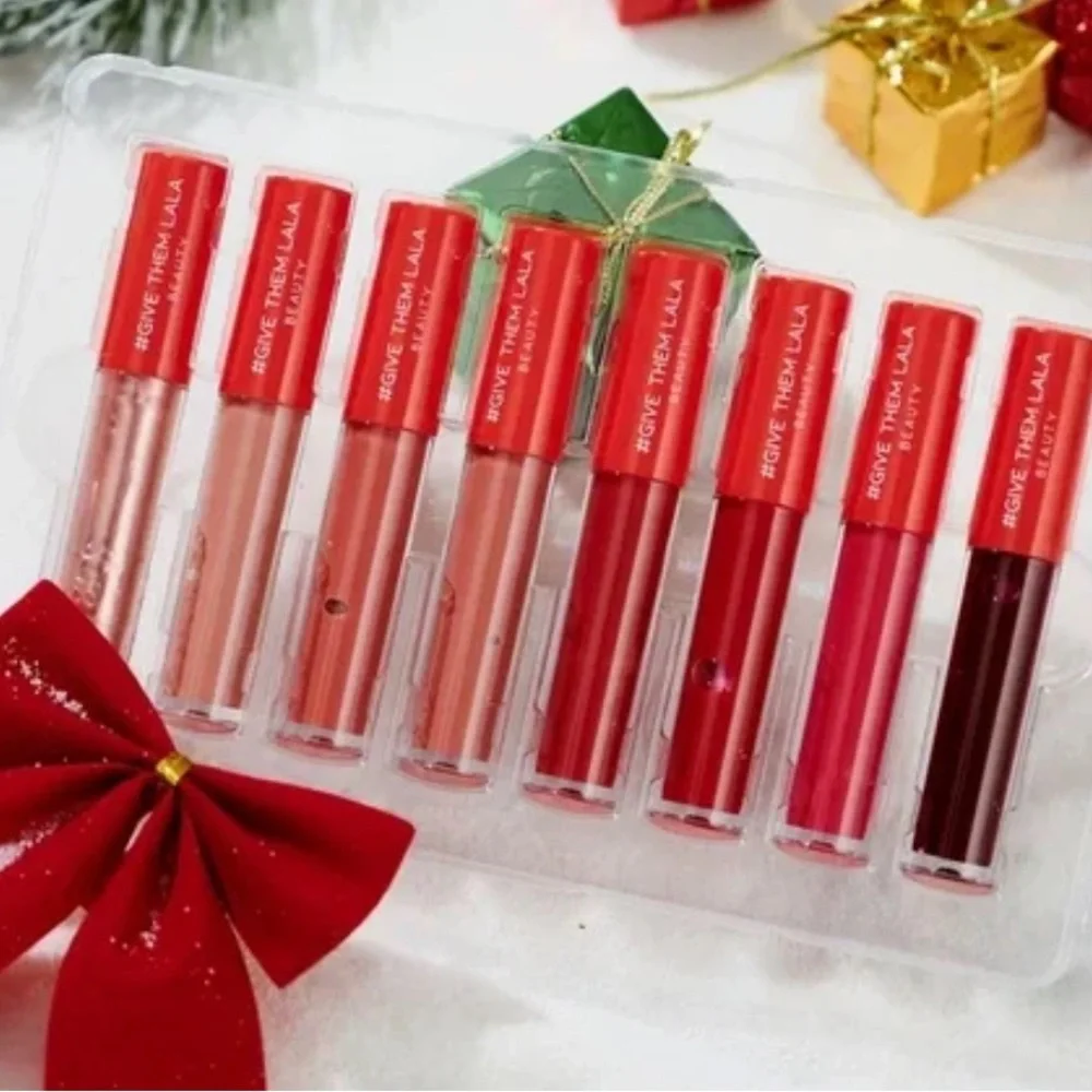 💎 GIVE THEM LALA BEAUTY Candy Land Holiday Lipgloss 8 Pc Set New